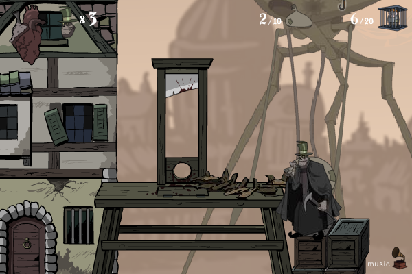 Orphan Feast (Browser) screenshot: He might as well end up here!