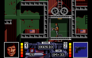 Navy Seals (Amiga) screenshot: Inside a elevator