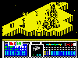 Leviathan (ZX Spectrum) screenshot: Second part of the third level - Greekscape.