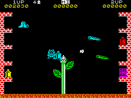 Pssst (ZX Spectrum) screenshot: Leaves blossoming nicely