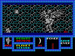 Game Over (ZX Spectrum) screenshot: Giant guardian. First phase.