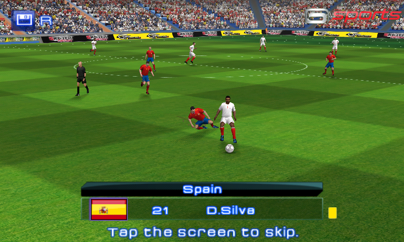 Real Soccer 2011 (Android) screenshot: Replay of offense