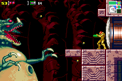 Metroid: Zero Mission (Game Boy Advance) screenshot: What's a Metroid game without familiar boss monsters?
