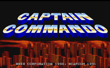 Captain Commando (PlayStation) screenshot: Title screen