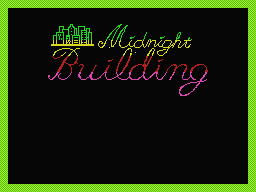 Midnight Building (MSX) screenshot: Title screen