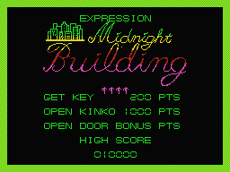 Midnight Building (MSX) screenshot: The high score screen