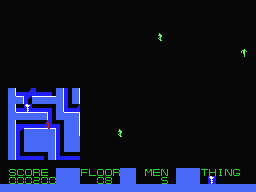 Midnight Building (MSX) screenshot: The maze turns dark. Try to find all keys.