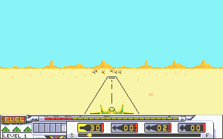 Mig-29 Soviet Fighter (Atari ST) screenshot: Being launched off the carrier