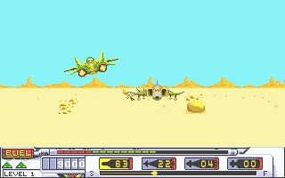 Mig-29 Soviet Fighter (Atari ST) screenshot: The first boss plane