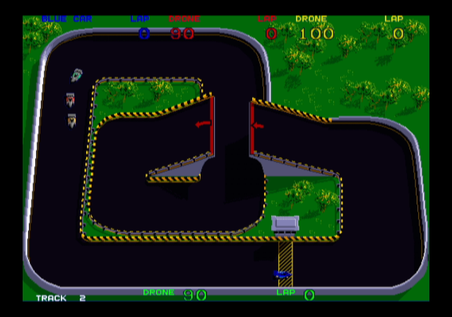 Midway Arcade Treasures (GameCube) screenshot: Super Sprint