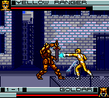 Mighty Morphin Power Rangers (Game Gear) screenshot: Fighting Goldar