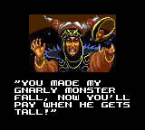 Mighty Morphin Power Rangers (Game Gear) screenshot: The bad guy is upset