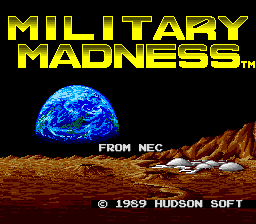 Military Madness (TurboGrafx-16) screenshot: Title screen