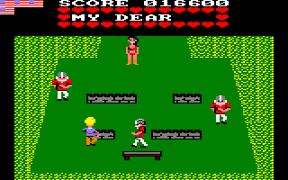 Mikie (Amstrad CPC) screenshot: 5th completed message