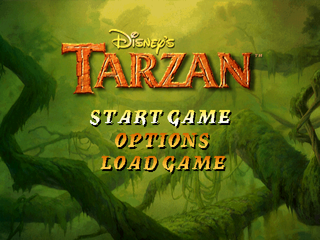 Disney's Tarzan (PlayStation) screenshot: Main menu