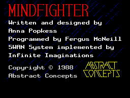 Mindfighter (ZX Spectrum) screenshot: Loading screen