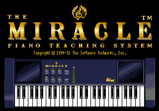 The Miracle Piano Teaching System (Genesis) screenshot: Title screen.