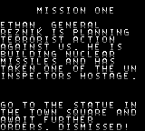 Mission: Impossible (Game Boy Color) screenshot: Your first mission.