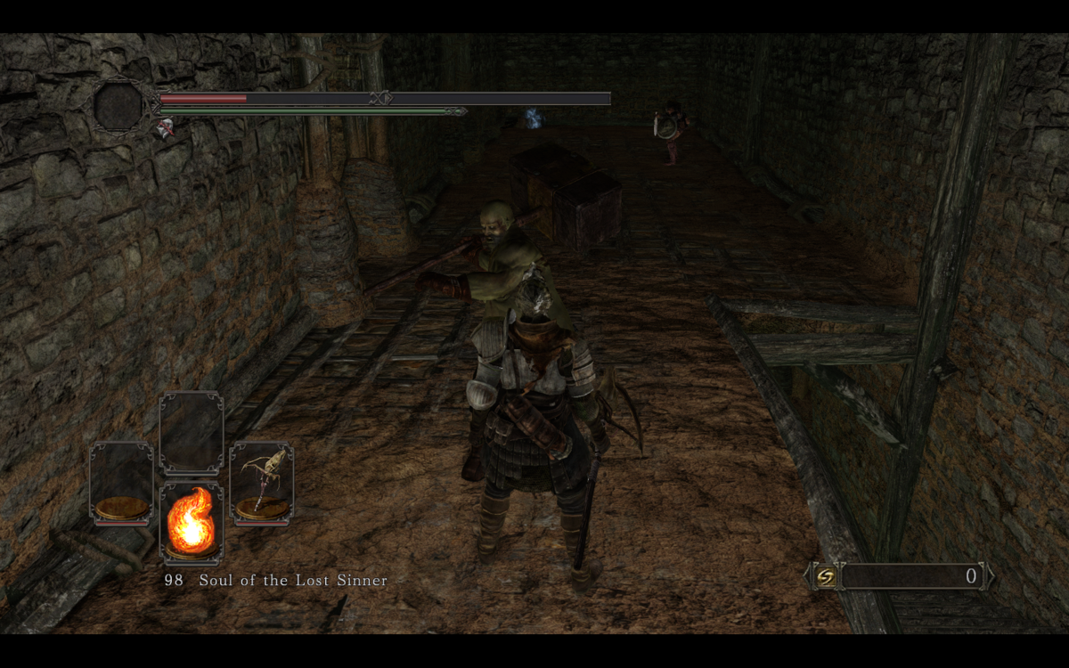 Dark Souls II (Windows) screenshot: Is this a hammer in your pocket or are you just happy to see me?