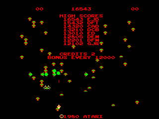 Arcade's Greatest Hits: The Atari Collection 1 (PlayStation) screenshot: Centipede start menu
