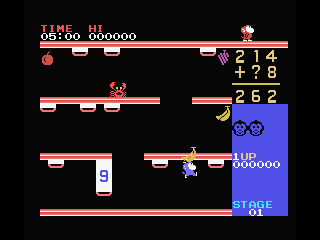 Monkey Academy (ColecoVision) screenshot: Don't let the crab catch you!