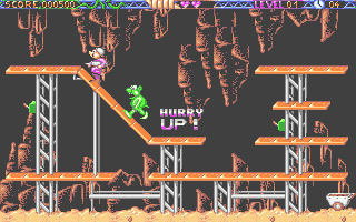 Monster Business (Atari ST) screenshot: Running out of time