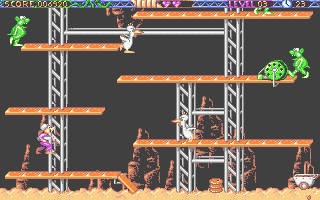 Monster Business (Atari ST) screenshot: Lots of weird and wonderful enemies