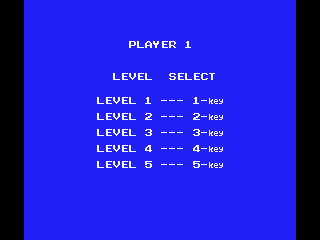 Monkey Academy (MSX) screenshot: Select difficulty