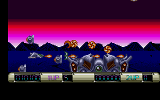 Z-Out (Atari ST) screenshot: Mid-level boss