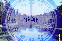 Monster! Bass Fishing (Game Boy Advance) screenshot: Time is up! How did we do this time?