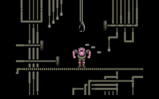 Monty Python's Flying Circus (Amiga) screenshot: The gumby loses all his pieces of brain in the first cutscene