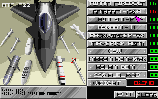 F29 Retaliator (Atari ST) screenshot: Arming my plane