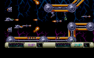 Z-Out (Atari ST) screenshot: A mazier part