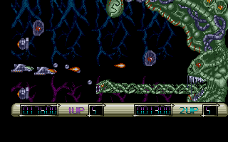 Z-Out (Atari ST) screenshot: End of level boss