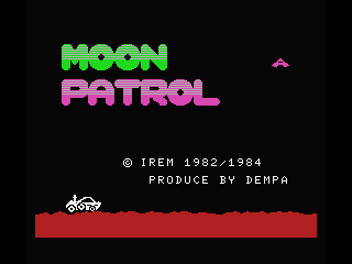 Moon Patrol (MSX) screenshot: Title screen