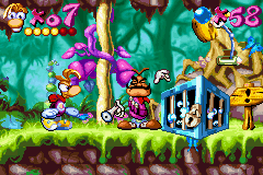 Rayman (Game Boy Advance) screenshot: First boss
