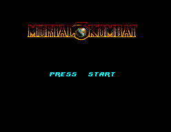 Mortal Kombat 3 (SEGA Master System) screenshot: Title screen.