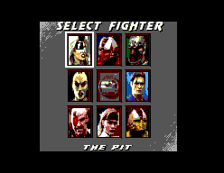 Mortal Kombat 3 (SEGA Master System) screenshot: Choosing the "kombatant".