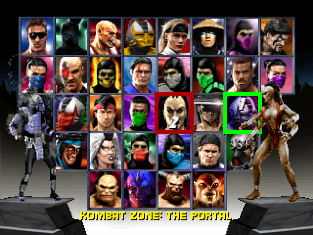 Mortal Kombat Trilogy (PlayStation) screenshot: Selecting the kombatants.
