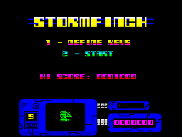 Stormfinch (ZX Spectrum) screenshot: Main menu
