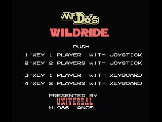 Mr. Do's Wild Ride (MSX) screenshot: Title screen