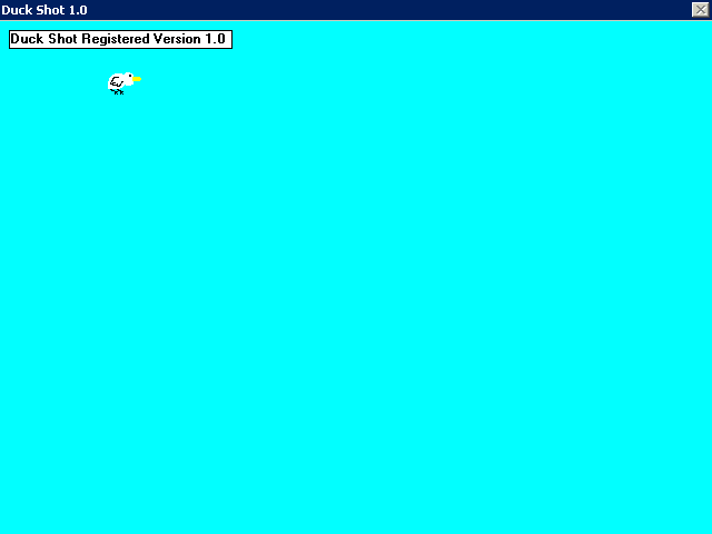 Duck Shot (Windows) screenshot: The game loads and displays this screen, nothing happens until the player clicks the mouse or presses a key