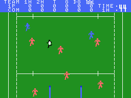 MSX Rugby (MSX) screenshot: Running with the ball