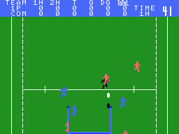 MSX Rugby (MSX) screenshot: Great pass!