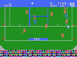 MSX Rugby (MSX) screenshot: It's a scoring position