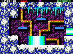 Rick Dangerous 2 (ZX Spectrum) screenshot: Level 2 - The Ice Caverns of Freezia: a secret chamber.