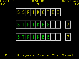 Countdown (ZX Spectrum) screenshot: A straightforward 7-letter word here