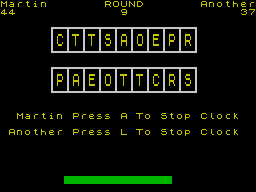 Countdown (ZX Spectrum) screenshot: These can be tricky to solve