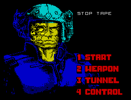Narco Police (ZX Spectrum) screenshot: Main Menu