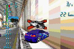Need for Speed: Underground (Game Boy Advance) screenshot: Run very fast in Drag Race could be a crash...